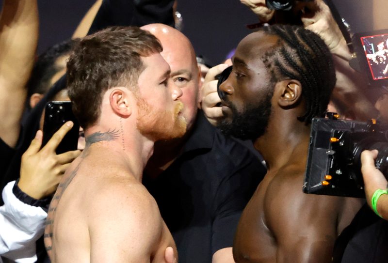 Canelo Álvarez, Terence Crawford face off for final time before fight